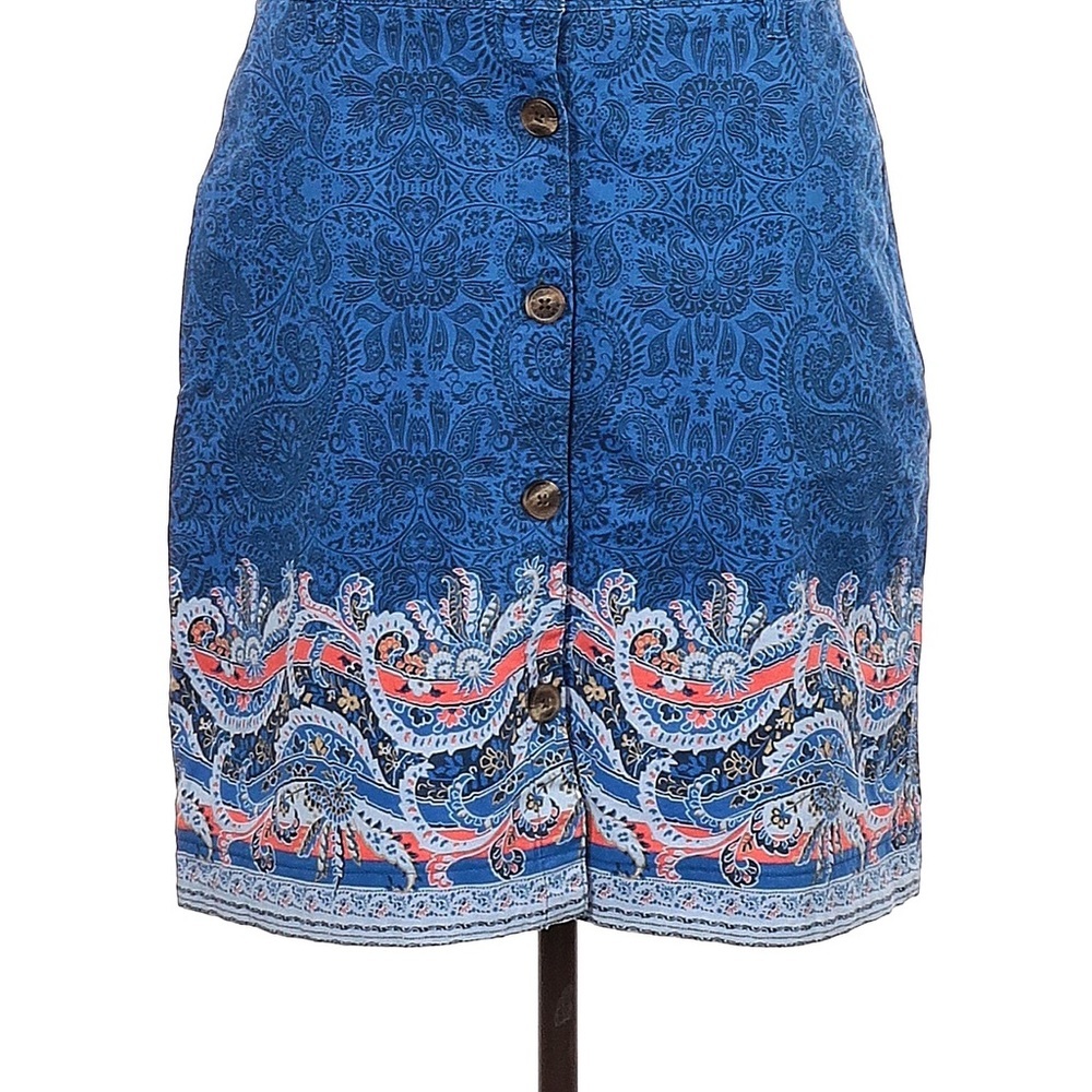 lands‎ end button down paisley skirt - Picture 3 of 8